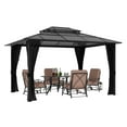 thumbnail image 4 of VEIKOUS Double Roof Gazebo with Outdoor Relaxation Netting, 10ft x 13ft, 4 of 14