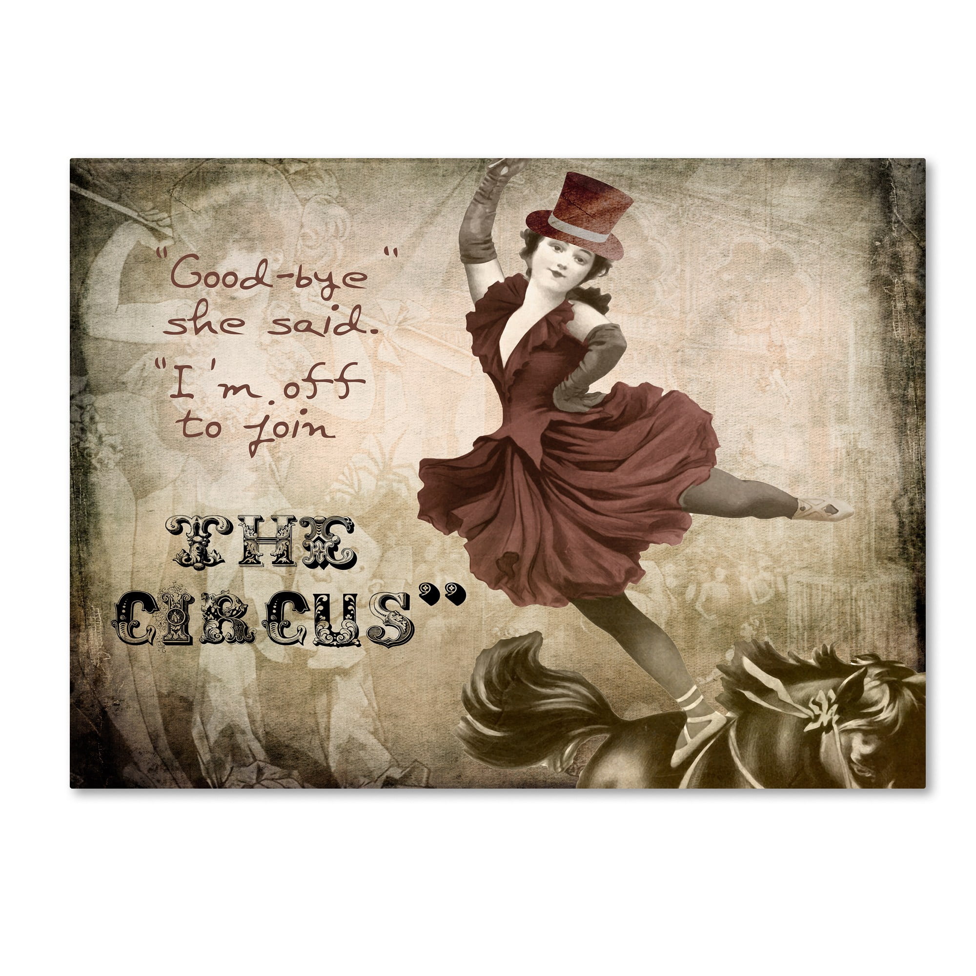 Trademark Fine Art "Join The Circus" Canvas Art by Color Bakery