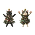 thumbnail image 1 of Adorno para de Navidad con gato, decoración navideña, decoración plana 2D, colgante, regalo para amantes de los gatos, decoración navideña única, 1 of 7