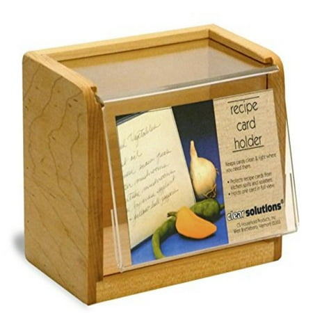 Maple Recipe Box - Maple Recipe Box - Holds 350 3x5 Inch Cards - Made in the USA