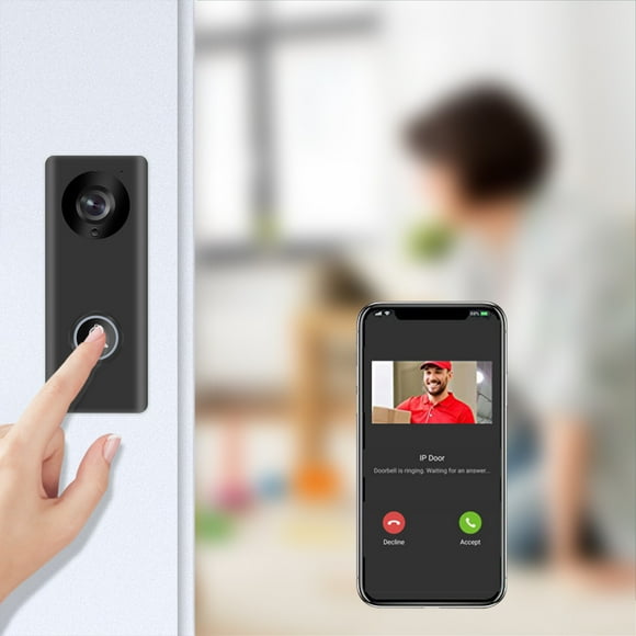 Wifi Doorbell Camera,1080P Infrared High-Definition Night Vision 2.4Ghz Wifi Visual Intercom One Click Unlock Wired Poe Intelligent Doorbell,Night Vision Camera,Wired Doorbell Camera