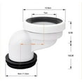 thumbnail image 7 of Offset Toilet Flange Connector Extension 4 inch Tub Waste Repair 10cm, 7 of 7