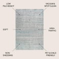 thumbnail image 3 of JONATHAN Y SILK ORCHID 4 x 6 Area Rug, Tidal Strie - Gray/Turquoise, SOR202A-4, 3 of 10