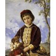 thumbnail image 2 of Oller, Francisco 26x31 Gold Ornate Wood Framed with Double Matting Museum Art Print Titled - Retrato De Nina, 2 of 4