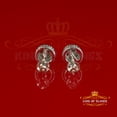 thumbnail image 2 of King of Bling's 0.10ct Diamond 925 Sterling Silver White Round Earrings For Men's / Women's, 2 of 12