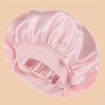 thumbnail image 1 of Gorro de dormir de satén con banda elástica - Cómodo gorro de ducha de ala ancha, poliéster 85 % elastano 15 % sin perfume, for uso diario, cómodo gorro | Gorro de ala ancha | Gorro texturizado, 1 of 3