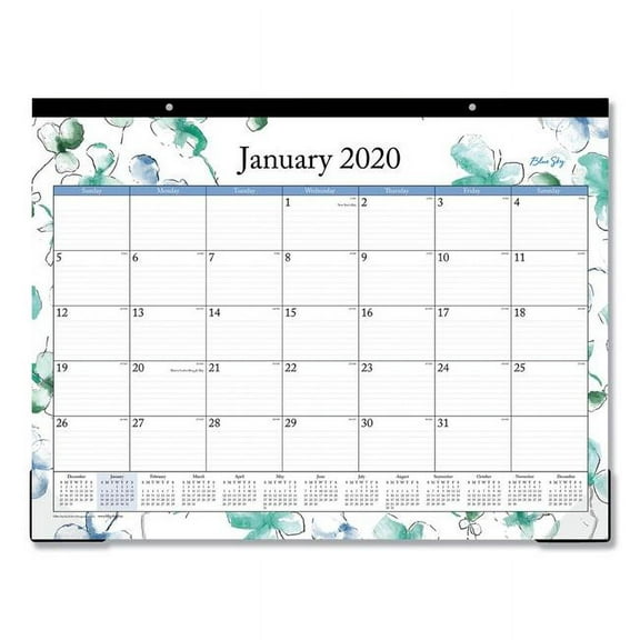 Blue Sky  17 x 11 in. 2020 Clear Corners Lindley Desk Pad