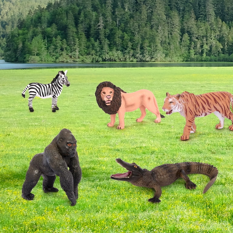 Safari Animal Figures 8PCS Africa Wild Zoo Animal Toys Figurines