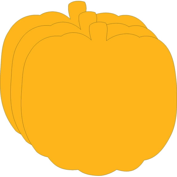 SHAPES ETC.  Pumpkin Bright Neon Single Color Large Cut-Outs- 5.5” x 5.5”