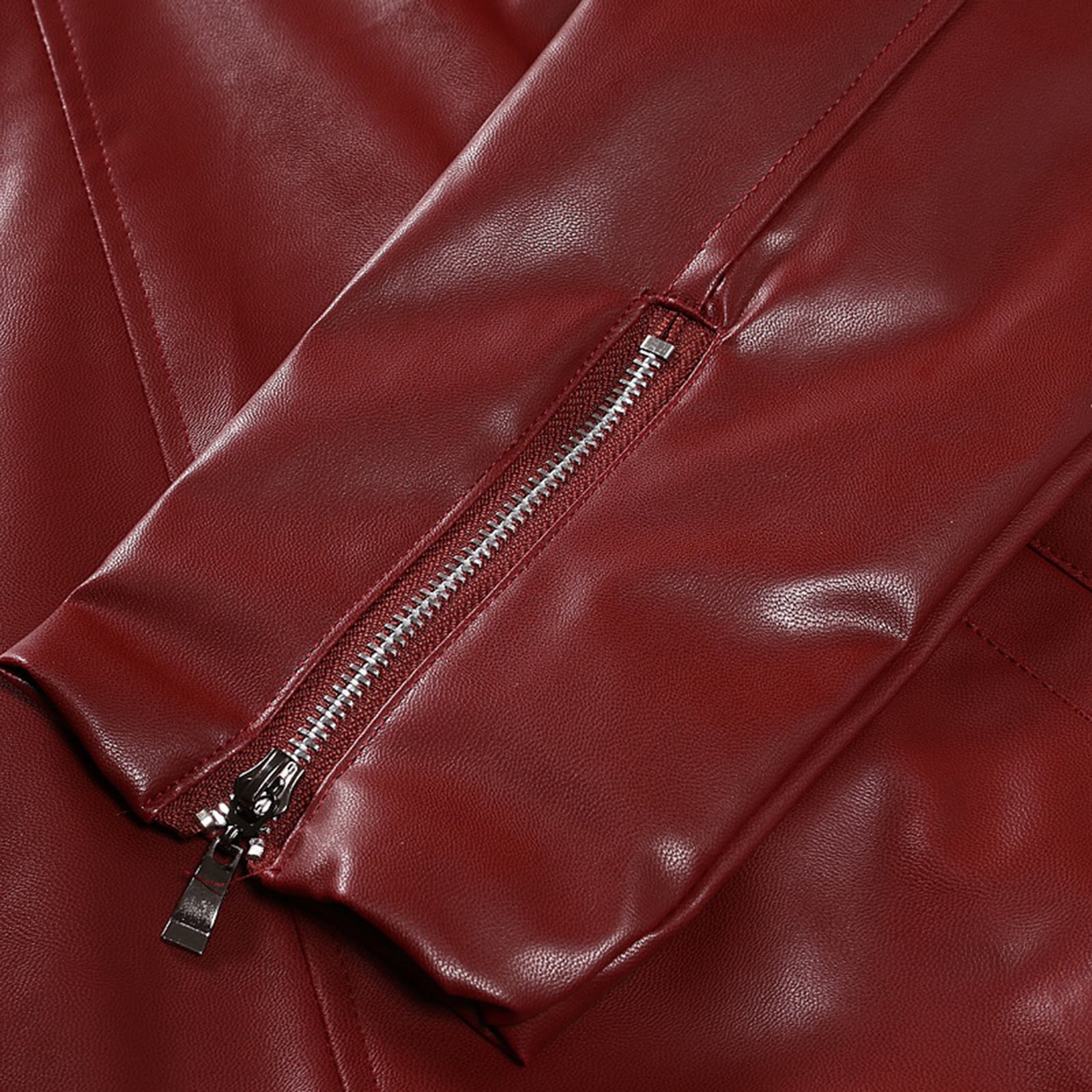 Men's Vintage Asymmetric Zip Lightweight Faux Leather Biker Jacket,Leather Coats for Men Moto Jackets Slim Fit Plus Size