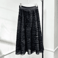 thumbnail image 1 of Falda de encaje adelgazante de cintura alta de moda en forma de A, nueva llegada, falda ceñida de longitud media para mujer, 1 of 4