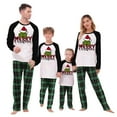 thumbnail image 1 of Conjuntos de pijamas navideños familiares a juego Grinch 2024, pijama de Grinch con parte superior y pantalones de pijama a cuadros, pijama de Grinch para niños y adultos para la familia, Hombres M, 1 of 4