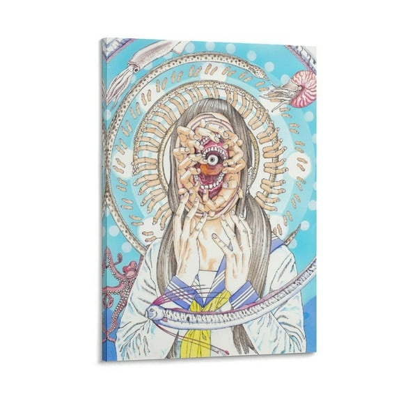 Japanese Cartoonist Shintaro-Kago Horror Animation Poster (7) Canvas Art Poster and Wall Art Picture Print Modern Family bedroom Decor Posters 12x18inch(30x45cm)