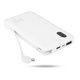thumbnail image 2 of La energía móvil portátil de carga rápida de 10000 mAh viene con un banco de energía con cable de datos (blanco), 2 of 8