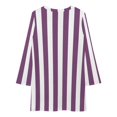 thumbnail image 3 of Aesthetic Blue Lilac And White Vertical Loose Dress Evening Dress Summer Dresses for Women Luxury Dress Long Sleeved Dress, 3 of 4