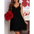 thumbnail image 3 of Avidlove Women Sleevless Nightgown V Neck Chemise Sleep Dress Nightwear Lace Nightdress Sleepwear, 3 of 6