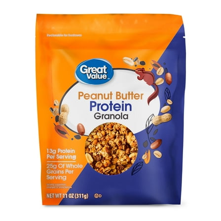 Great Value Peanut Butter Protein Granola, 11 oz