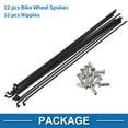 thumbnail image 4 of Unique Bargains Bicycle Spokes 14G Bike Wheel Spokes 304 Stainless Steel 1 Set Black-183mm, 4 of 7