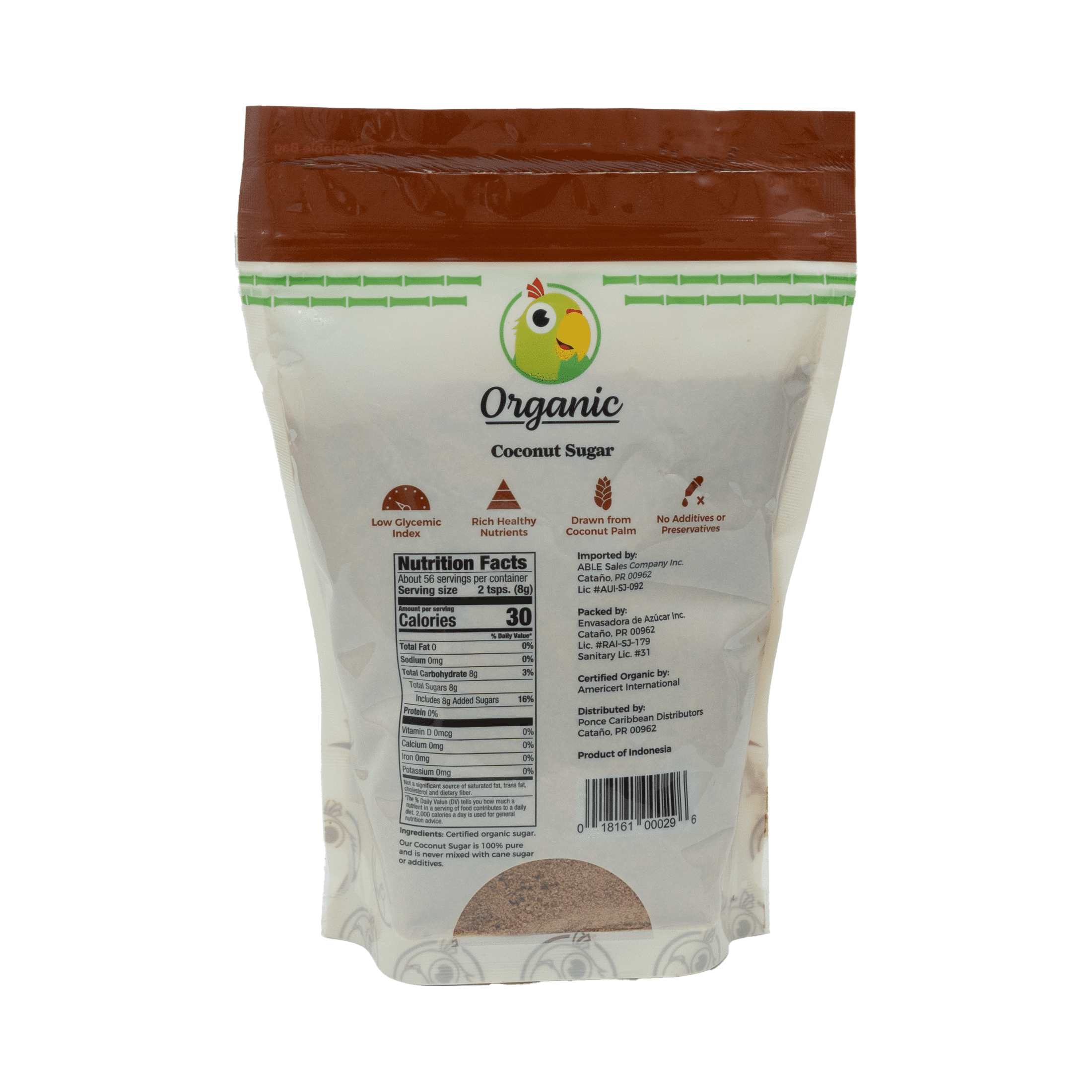 Dulce Caña Organic Coco Sugar, Non Gmo, 1pd (454g),Plastic Bag