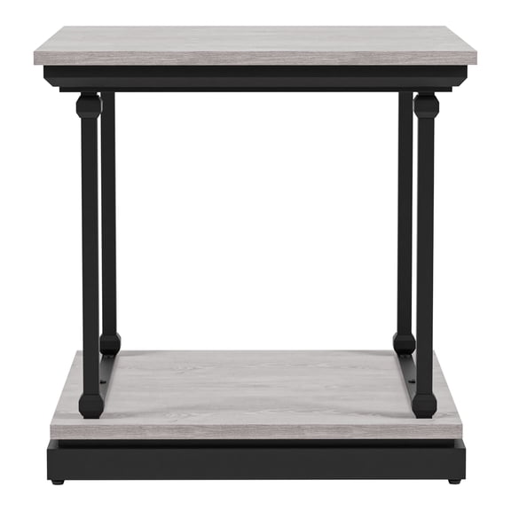 Drewden 1-Shelf Wood Square End Table, Antique White