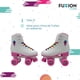 thumbnail image 5 of Patines 4 ruedas para niños y niñas, fabricado con vinipiel y llantas de PVC blanco 22.5, 5 of 10