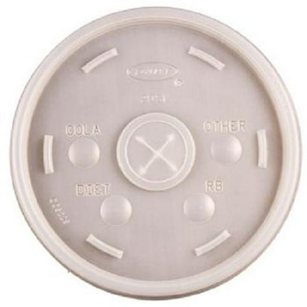 Translucent, Straw Slotted Lids For 32Aj20 -- 1000 Per Case.