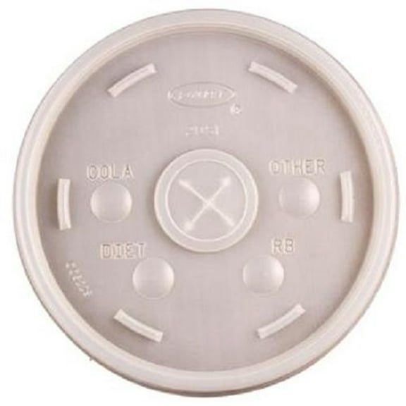 Translucent, Straw Slotted Lids For 32Aj20 -- 1000 Per Case.
