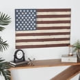 thumbnail image 3 of DecMode Red Metal Indoor Outdoor American Flag Wall Decor, 3 of 14