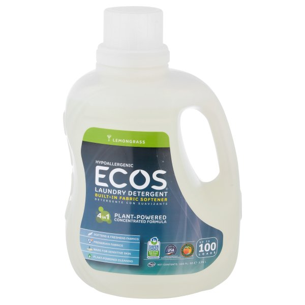 Ecos Laundry Detergent with BuiltIn Fabaric Softener Hypoallergenic