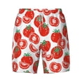 thumbnail image 5 of Rocae Hand Drawn Tomatoes for Men's Swim Trunks Quick Dry With Two Side Pockets and One Lined Patch Pocket3X-Large, 5 of 9