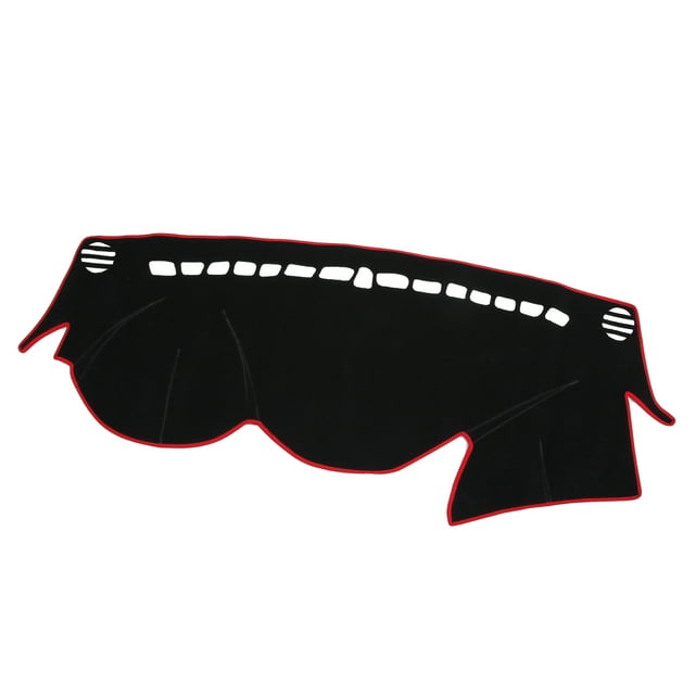 Unique Bargains Housse de Tableau de Bord pour Hyundai Sonata 2011-2014 Antidérapante Polyester Noir Rouge Housse de Protection