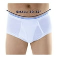 thumbnail image 5 of 3-Pack Men's White Classic Regular Absorbency Washable Reusable Incontinence Briefs Small, 5 of 5