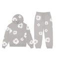 thumbnail image 1 of Chándal deportivo con capucha para mujer, ropa unisex de dos piezas para correr, jersey de manga larga, sudadera con capucha + conjunto de pantalones de chándal, 1 of 7