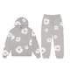 thumbnail image 1 of Women's Hooded Athletic Tracksuit Unisex Two-Piece Running Clothing Long Sleeve Pullover Hoodie Sweatshirt + Track Pants Set, 1 of 4