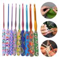 thumbnail image 3 of CIMAXIC 9pcs Weaving Tools Set Polymer Clay Handle Crochet Hooks Kit for Home Use,6.1"X0.47"X0.47", 3 of 4
