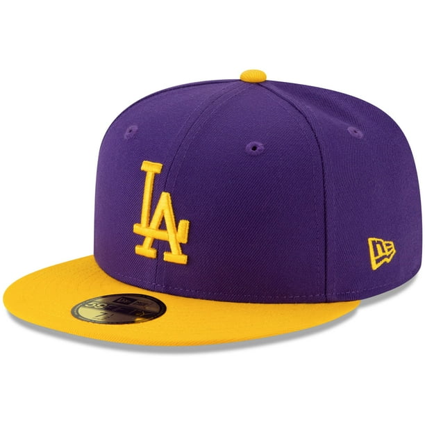 La New Era Crossover 59fifty Hat Purple Gold Walmart Com