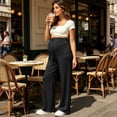 thumbnail image 4 of Diufon Maternity Yoga Pants Over The Belly Drawstring Stretchy Loose Pants Pregnancy Soft Comfy Workout Trousers, 4 of 6