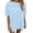 Light Blue, variant on Women Oversized Tshirt Casual Short Sleeve Graphic Print Loose Crew Neck Tee Womens Summer Tops Light Blue L