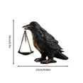 thumbnail image 2 of Gothic Home Crow Tealight Candle Holder Indoor Lamp Decorative Resin Statue for Halloween Elegant Desktop Ornament Piece for Living Room and Bedroom, 2 of 7
