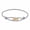 grey, variant on Tricolor Trinity Stainless Steel Bracelet for Women | Circle Accent with Colored Rope | Elegant Classic Everyday Jewelry