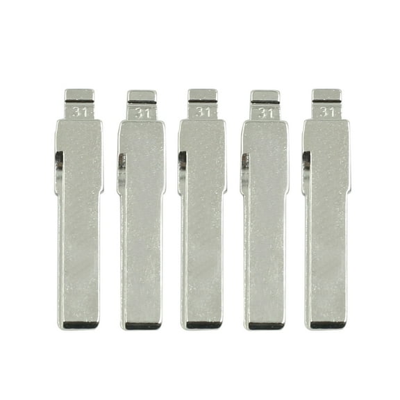 5pcs Metal Uncut FOB Remote Key Replacement Insert Blank Blade for Audi A6