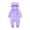 Purple, variant on Baby Jumpsuit Baby Snowsuits Winter Romper with Hood Bear Snowsuit Boy and Girl One Piece Suit for 0-12 Months, Light Gray, 3-6 Months