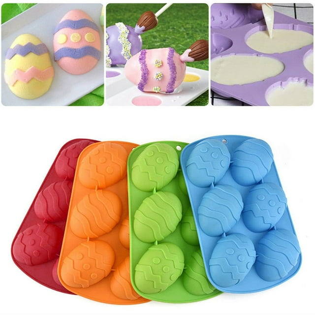 Fiudx Molde de Chocolate con Forma de Huevo de Dinosaurio (Hazlo Tú Mismo), Material Blando Apto para Uso Alimentario, Fácil de Desmoldar, Diseño Flexible y Duradero, Apto para Horno y Congelador, Mo