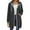 Dark Gray, variant on Women's Mid Length Zip Up Hooded Sweatshirt Coat, Drop Shoulder Long Sleeve Jacket with Pockets, Casual Outerwear for Fall Winter Street Style and Layering-Wine