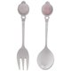 thumbnail image 4 of Silver Crystal Dessert Spoon and Fork Set for Multi Function Use 1Set, 4 of 4