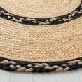 thumbnail image 3 of SAFAVIEH Natural Fiber Joshua Bordered Area Rug, Natural/Black, 4' x 6' Oval, 3 of 8