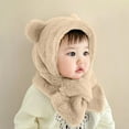thumbnail image 2 of Baby Winter Hat Thick Scarf Soft Knit Beanie Warm Cute Winter Hat Hats Baby Girl Essentials, 2 of 7