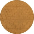 thumbnail image 1 of Ahgly Company Machine Washable Indoor Round Transitional Dark Orange Area Rugs, 6' Round, 1 of 7