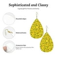 thumbnail image 3 of Caution Tape Acrylic Dangle Teardrop Earrings For Women Lady, 3 of 7