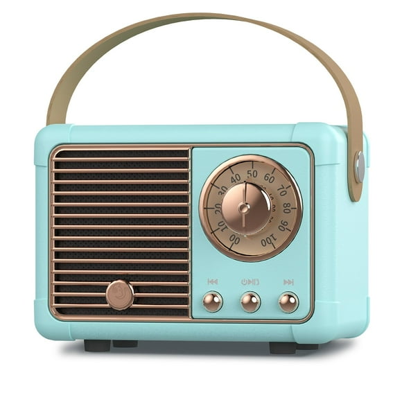 Altavoz Bluetooth PRUNUS J-999 estilo retro vintage azul
